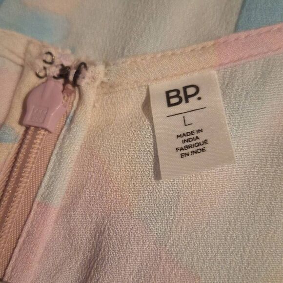 BP. Nordstrom Women's Pink Blue‎ Painted Camo V-Neck Dress Size Large NWOT - Picture 3 of 4